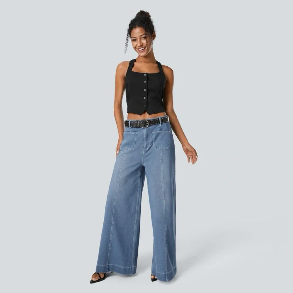 Halara Flex high waisted wide leg jeans - Picture 2 of 9